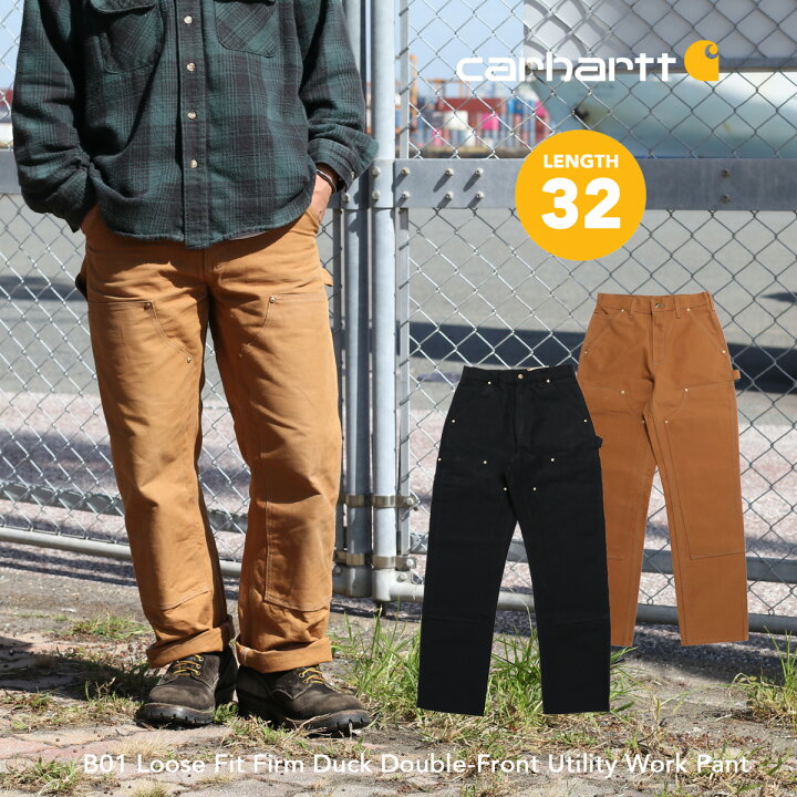 楽天市場】Carhartt カーハート #B01 レングス32 ダブルニーダック 