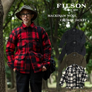 FILSON tB\ Mackinaw Wool Cruiser Jacket }bL[mN[U[ WPbg E[WPbg Y 傫 USTCY [NWPbg E[ ALASKA FIT `FbN n bh O[ lC