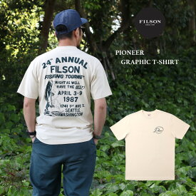 FILSON フィルソン PIONEER GRAPHIC T-SHIRT 半袖 Tシャツ プリントシャツ メンズ USサイズ プリントTシャツ アウトドア レジャー ハイキング STONE ストーン 春 夏 大きいサイズ 20258134