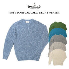 INVERALLAN インバーアラン クルーネックセーター ドネガルヤーン ウール Soft Donegal Crew Neck Sweater ソフト ドネガル メンズ レディース 羊毛 トップス ニット セーター ネップ