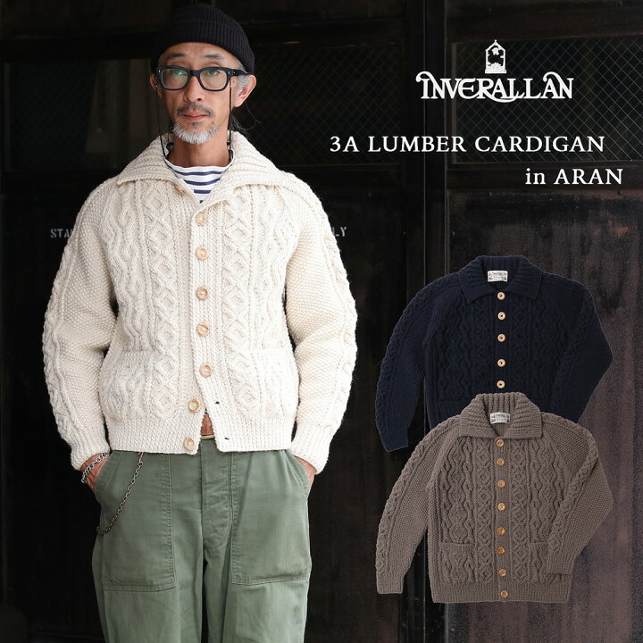 楽天市場】INVERALLAN インバーアラン ハンドニット カーディガン 3A 