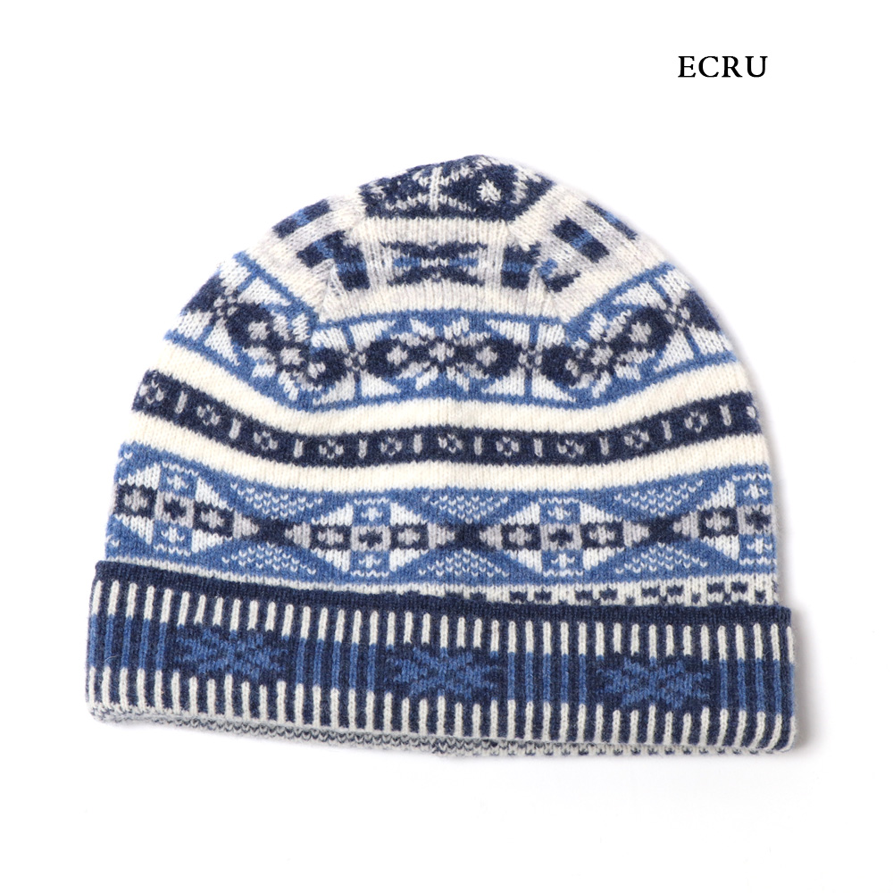 INVERALLAN インバーアラン Nordic Knit Cap ノルディック ニットキャップ 帽子 スコットランド製 ウール100% メンズ  レディース ニット アランニット ニット帽 | MAVAZI（インポートクロージング）