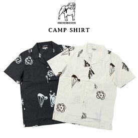 KNICKERBOCKER Camp Shirt ニッカーボッカー キャンプ 半袖 シャツ メンズ シャツ プリント 夏