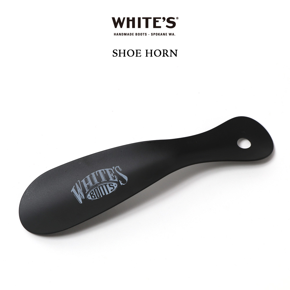 送料無料 ホワイツブーツ 爆安 シューホーン 携帯 ブーツ White's Boots SHOE 店内全品対象 ブラック HORN 靴べら 黒 メタル 金属 ブランド