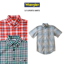 Wrangler 半袖 シャツ チェックスポーツシャツ USA企画 US企画 ラングラー メンズ シャツ チェック柄 作業着 作業服 半袖 春 夏 大きめ ワークシャツ 大きいサイズ