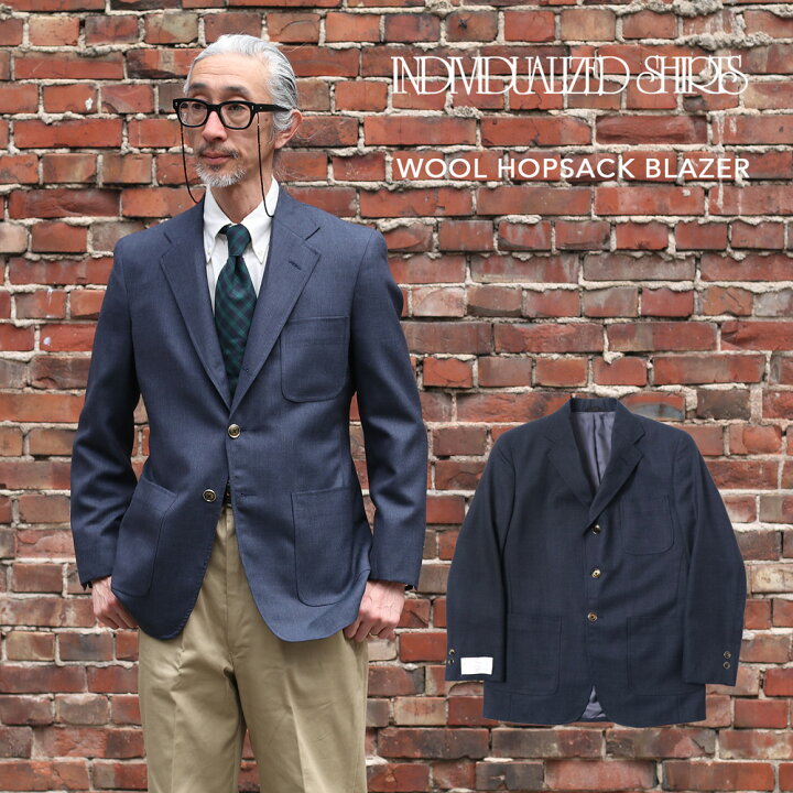 楽天市場】INDIVIDUALIZED SHIRTS ウールホップサックブレザー Wool 