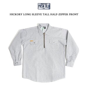 PRISON BLUES 402  n[tWbv  Vc qbR[ Y vYu[X ƒ ƕ XgCv AJW AJ Rbg WbvAbv HICKORY LONG SLEEVE TALL HALF-ZIPPER FRONT UST
