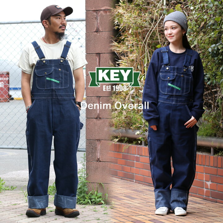 楽天市場】裾上げ無料 KEY INDUSTRIES,INC. デニムオーバーオール 273 