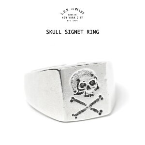 LHN Jewelry �G���G�C�`�G�k �W���G���[ Skull Signet Ring �X�J���V�O�l�b�g�����O �s���L�[�����O Handmade In Brooklyn �X�^�[�����O�V���o�[ �X�J�� �h�N�� �� �N���X�{�[���X�J�� �A�����J�� �u���b