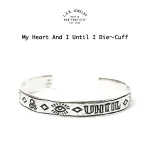 LHN Jewelry �G���G�C�`�G�k �W���G���[ My Heart And I Until I Die ~ Cuff �s�N�g�O���� �J�t�X �|�G�W�[ �o���O�� �V���o�[�o���O�� �V���v�� �n���h���C�h �u���b�N���� Handmade In Brooklyn