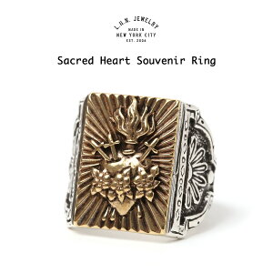 LHN Jewelry �G���G�C�`�G�k �W���G���[ Sacred Heart Souvenir Ring �Z�C�N���b�h �n�[�g�X�[�x�j�A�����O Three of Swords 3�{�̌� �� �A�����J�� �u���b�N���� Handmade In Brooklyn Silver Brass