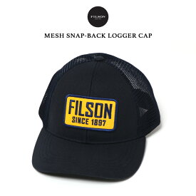 送料無料 FILSON フィルソン キャップ メッシュスナップバック ロガーキャップ Mesh Snap Back Logger Cap Plate Patch メンズ メッシュキャップ ローキャップ 帽子 NAVY ネイビー フィッシング 登山 20227078