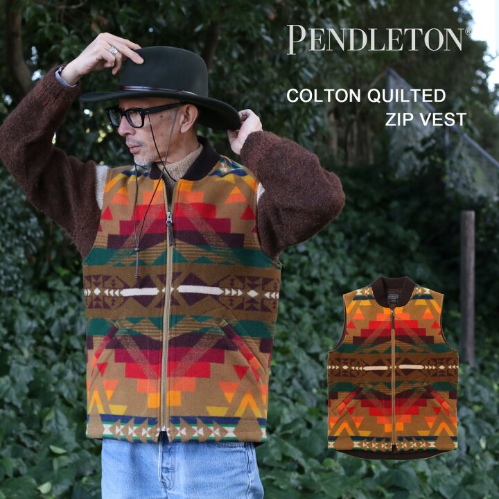 楽天市場】PENDLETON ペンドルトン COLTON QUILTED ZIP VEST ウール 