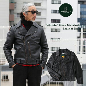 SHANGRI-LA HERITAGE VO we[W gChiodoh Black Steerhide Leather Jacket ubNXeAnChU[WPbg BLACK MADE IN ITALY
