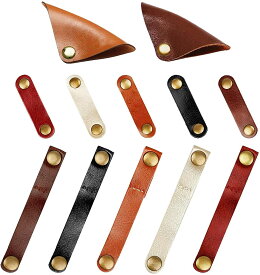 ケーブルクリップ 牛革製ケーブルホルダー コードクリップ コード巻き取り イヤフォンホルダー ケーブルコード収納 3類12本入り コード 束ねる ケーブルホルダー コードホルダー イヤホンホルダー イヤホンクリップ レザー 革 牛革 まとめる 便利 プレゼント ホワイトデー