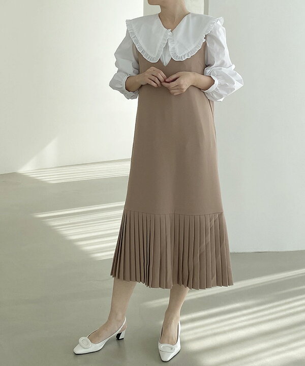 楽天市場 Jenny And Flat Vネック 結婚式 プリーツワンピース 卒業式 入学式 大人可愛い ワンピース フォーマルワンピース プリーツ 秋 レディース きれいめ 秋冬 身長 低い 低身長 低 フォーマル プリーツvネックロングワンピース全2色 メール便可 ジェニアンド