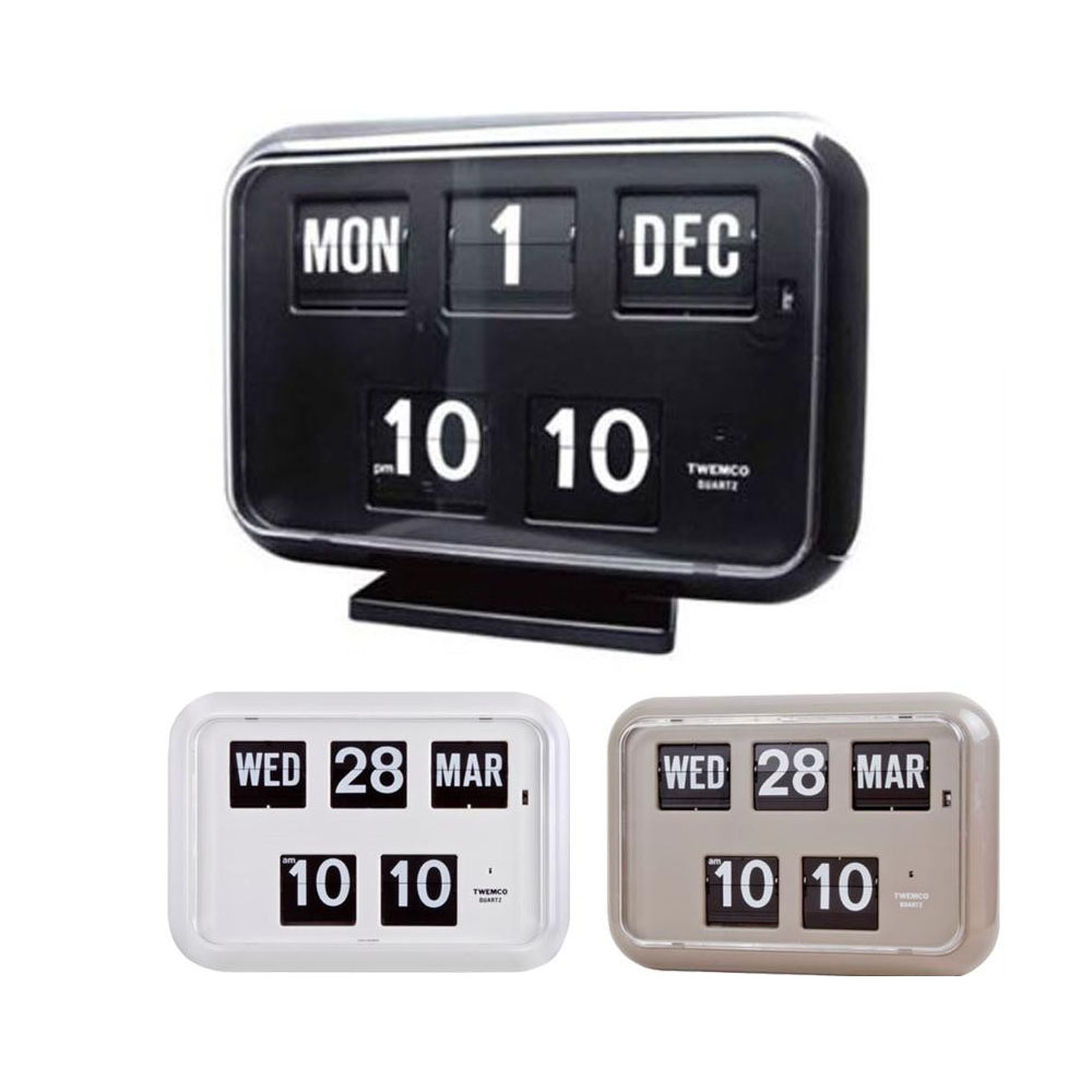 永遠の定番 シンプルでおしゃれなパタパタカレンダー時計 TWEMCO トゥエンコ 海外限定 置き QD-35 パタパタカレンダー時計 掛け兼用