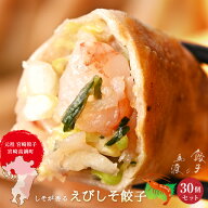 えびしそ餃子30個 |《 同梱におすすめ》生餃子 冷凍生餃子 宮崎餃子 海老餃子 しそ餃子 お取り寄せ 冷凍…