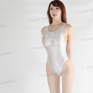 【Tバック】ハイレグ水着 競泳 バックレス 定番レーシング水着 薄手 レオタード キャミソール水着 光沢感 弾力 フィットネス水着 コスプレ衣装 コスチューム ホワイト