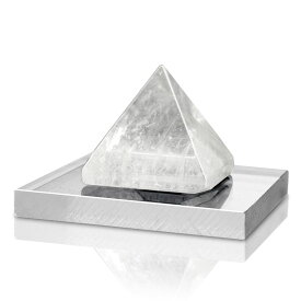 パワーストーン 水晶 天然石 浄化 ピラミッド 置物 インテリア 風水 厄除け 専用アクリル台座付