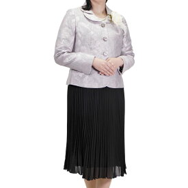 スーツ レディース フォーマル 卒業式 入学式 母 ママ 2点セット ジャケット 桐生織 日本製生地 プリーツスカート