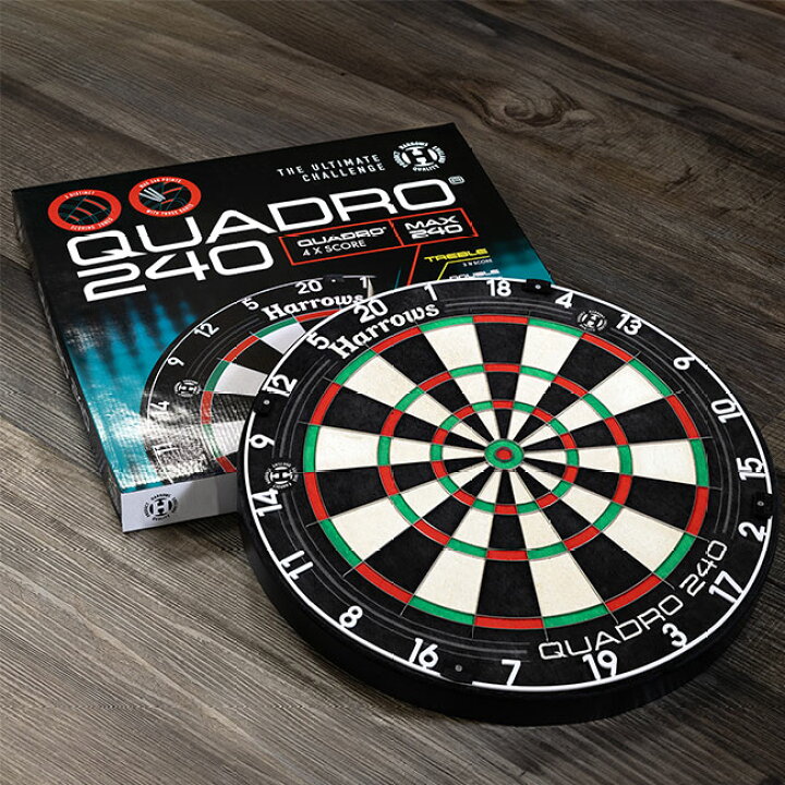 楽天市場】【送料無料】ハローズ クアドロ 240 ダートボード Harrows 