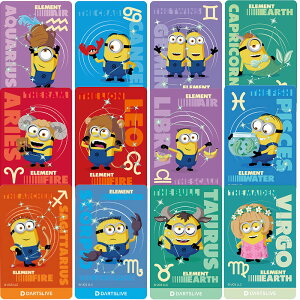 _[cCu CuJ[h ~jI 12 DARTSLIVE CARD MINION Zodiac signs Q[J[h