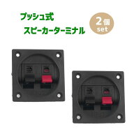 プッシュ式 スピーカーターミナル 取付穴 直径49mm オーディオパーツ 2個セット 送料無料 ポイント消化