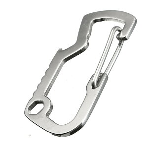 多機能 マルチツール カラビナ キーチェーン 栓抜き 六角レンチ EDCツール 登山 キャンプ アウトドア サバイバル用品 全2色 送料無料 ポイント消化