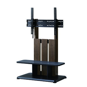 テレビスタンド キャスター付き 壁寄せテレビ台 テレビラック 32型〜65型対応 高さ調整 角度調整機能 棚板付 おしゃれ ブラウン グレー 幅74cm 奥行44cm 高さ112.5cm 【代引不可】【送料無料(一部