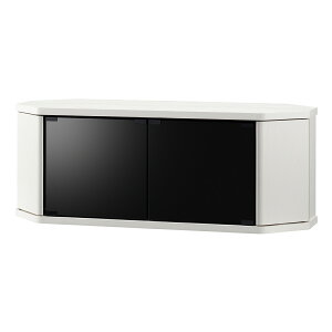 テレビ台 コーナー 三角 テレビボード 木製 42型 対応 TV台 キャスター付き テレビラック ロータイプ 幅100cm 奥行39cm 高さ39cm おしゃれ ダークブラウン ホワイト【代引不可】【送料無料(一部