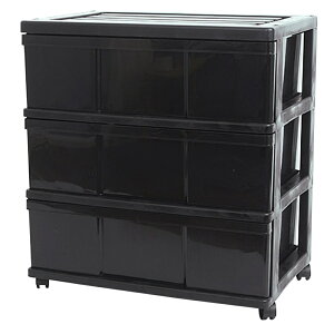 【最大1000円OFFクーポン! 10/27(月)09:59まで】全15色 衣装ケース 収納ケース 収納ボックス 引き出し 大容量 プラスチック ワイドチェスト 3段 幅60cm 奥行40cm 高さ66cm ボックス おしゃれ 可愛い ブ