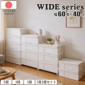 衣装ケース 収納ケース 収納ボックス 引き出し 大容量 衣類収納ケース 重ねる 服の収納 引き出し収納ケース プラスチック ワイドチェスト 1段/3段/4段/5段 幅60cm 奥行40cm 高さ22.5cm/66cm/85cm/99.5cm おしゃれ 燕三条 日本製