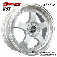 ■ STEALTH Racing K35 ■17X7.0J　OFF+42　PCD100人気の2段スーパーディープリム!!シャコタン/走り屋さ…