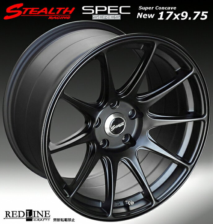 楽天市場】□ STEALTH Racing SPEC-01 □18X9.75J+20 PCD114.3 