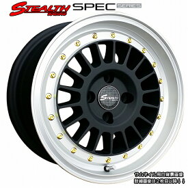 ■ STEALTH Racing Spec-03 ■15x7.0J OFF+35 4H/PCD100カスタム系ホイール4本セットヘラフラッシュ/スタンス/シャコタン