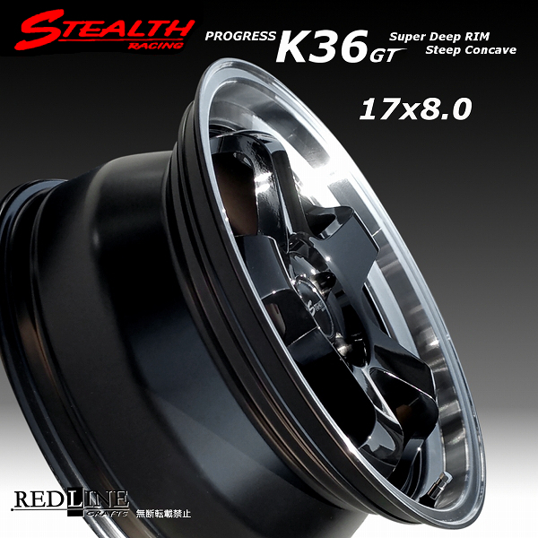 楽天市場】□ STEALTH Racing K36 GT □(F/R) 17x8.0J+40 PCD100