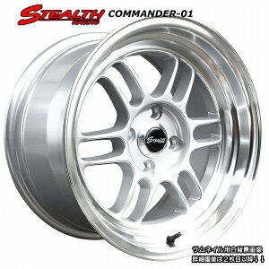  STEALTH Racing COMMANDER 01 15x8.0J ItZbg+25 PCD100[/i/JX^TCY!!艮/`[jOJ[ɂǂ!!