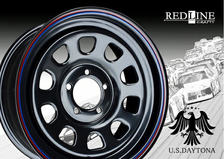 楽天市場】□ U.S.Daytona デイトナ □オフセット+30 PCD114.3ブラック 