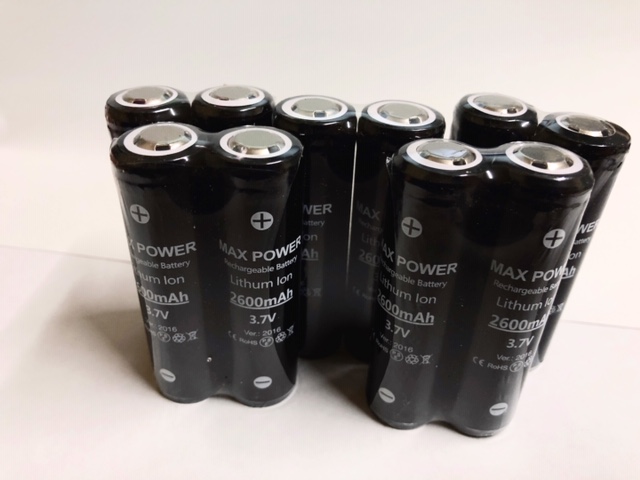 MAXPOWER18650リチウムイオン充電池保護回路付き10本 PSE 懐中電灯 バッテリー スーパーSALE セール期間限定 市販 LED懐中電灯 充電池