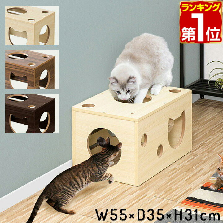 楽天市場 1年保証 猫 おもちゃ 猫箱 ボックス ベッド 遊び ねこ ネコ 玩具 オモチャ 小屋 室内 ストレス発散 運動不足 対策 多頭飼い シニア キャット 猫用 猫ベッド ペット用品 ペットグッズ 送料無料 あす楽 マックスシェアー Maxshare