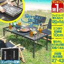 【楽天1位】FIELDOOR アウトドア テーブル メッシュ IGT互換 折りたたみ 軽量 幅120cm×54cm 高さ27/43cm 2段階 高さ調整 コンパクト 耐熱 天板 カスタム パネルテーブル アルミ 調理台 ローテーブル レジャーテーブル ブラック キャンプ 1年保証 ★[送料無料]
