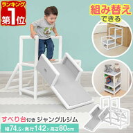 【楽天1位】RiZKiZ ジャングルジム 滑り台 室内 コンパクト ミニ 2段 子供 1歳/2歳/3歳/4歳/5歳/6歳 室内…