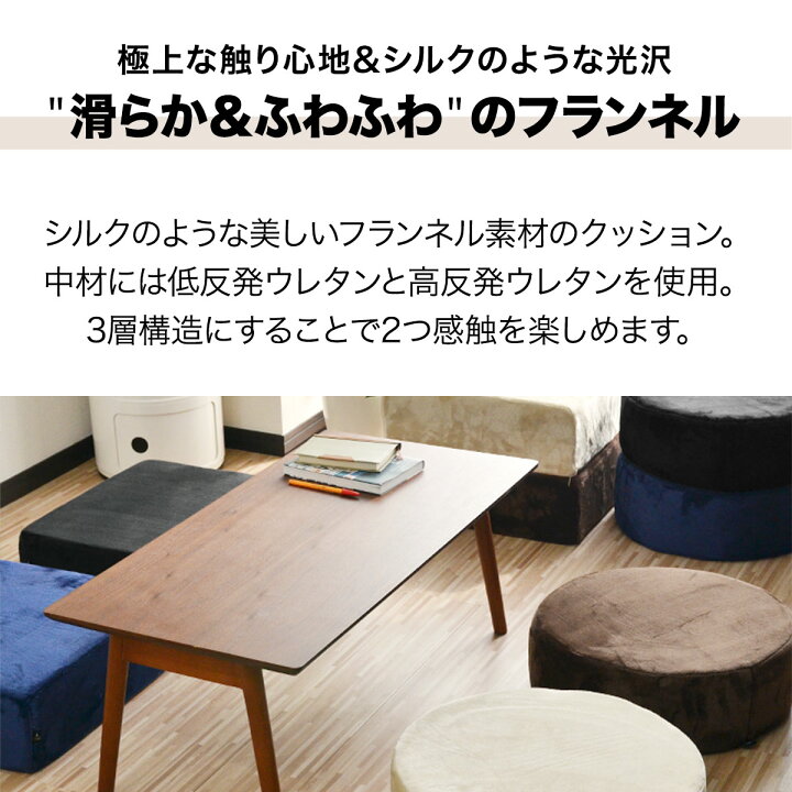 楽天1位】座布団 クッション 低反発 高反発 両面 3層 フロアクッション 