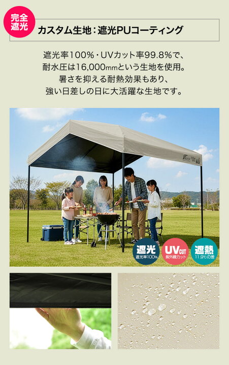 楽天市場】【楽天1位】ワンタッチタープテント 2.5m×2.5m 三角 切妻 