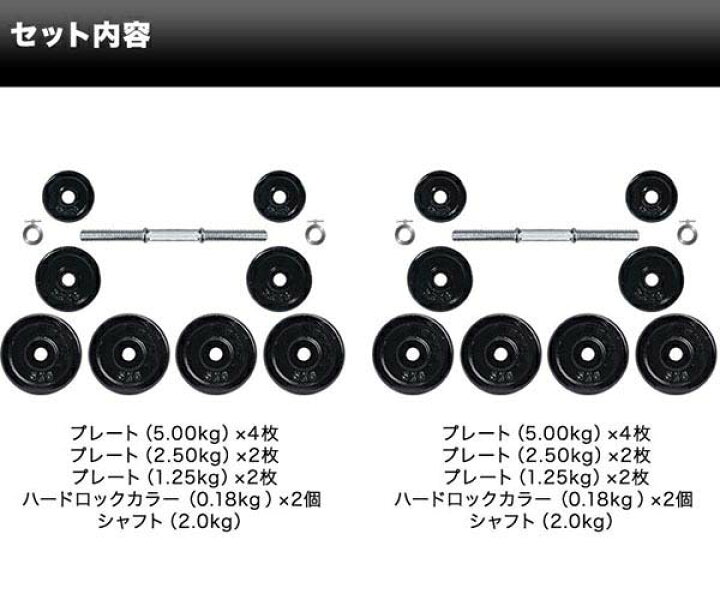 楽天市場】【楽天1位】ダンベル 30kg 2個セット 計 60kg 30kg x 2個 筋 