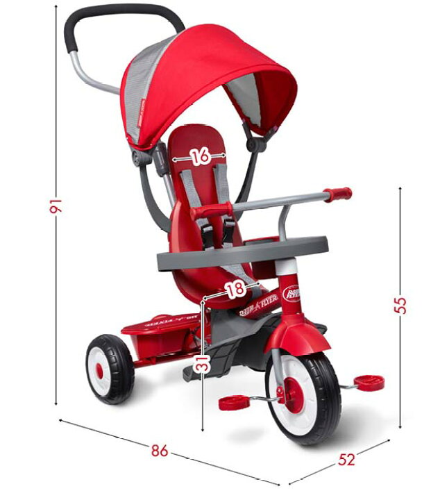 楽天市場】【楽天1位】Radio Flyer ラジオフライヤー 4-in-1 トライク 