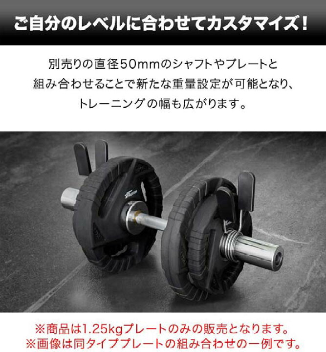 楽天市場】【楽天1位】ダンベルプレート 穴あき 1.25kg 2枚セット 穴径 
