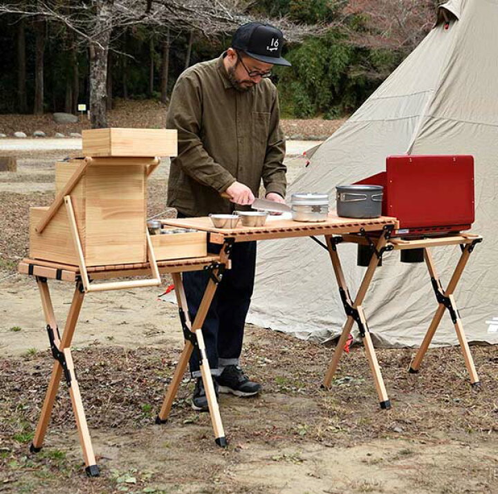 楽天市場】【楽天1位】アウトドアテーブル バーナースタンド 幅205cm 