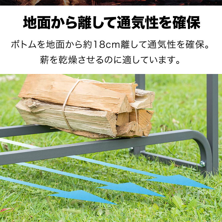 楽天市場】【楽天1位】ログラック 薪ストッカー 耐荷重500kg スチール 